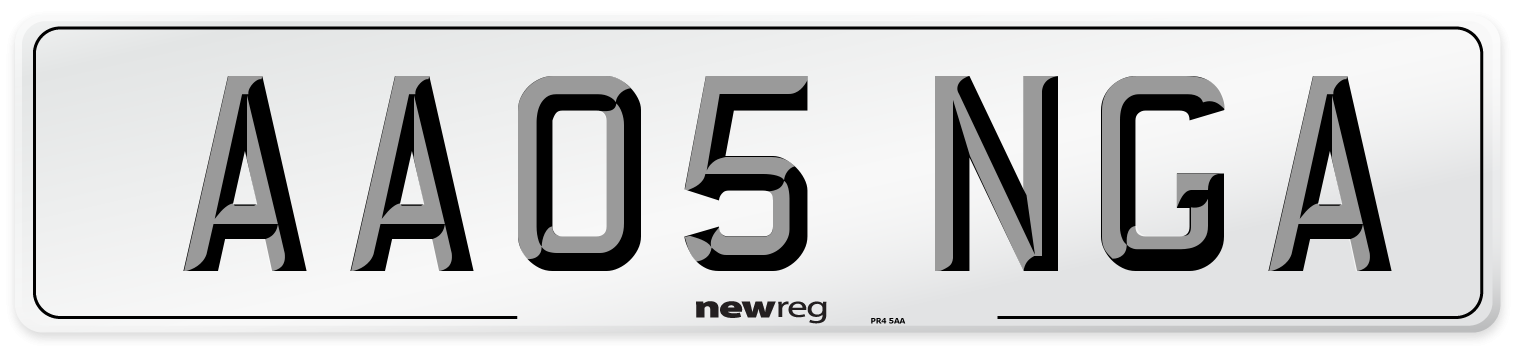AA05 NGA Number Plate from New Reg